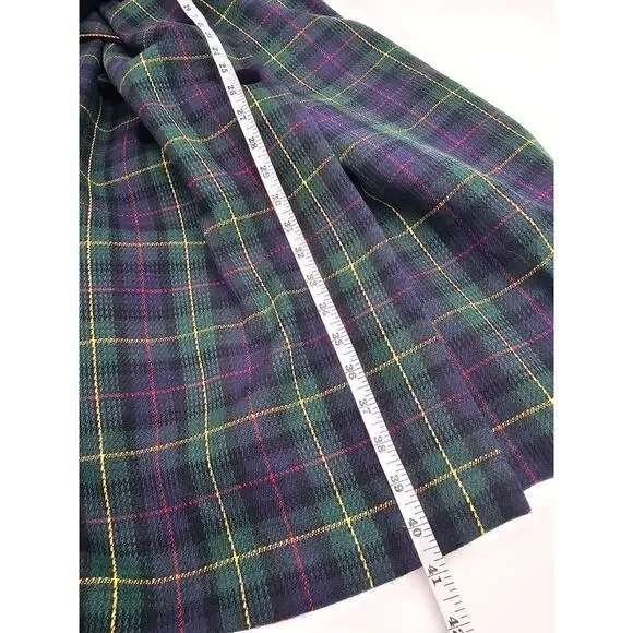 Vtg 80s/90s John Roberts Women's 12 Double Breasted Tartan Trench Midi Dress NOS - Picture 10 of 10